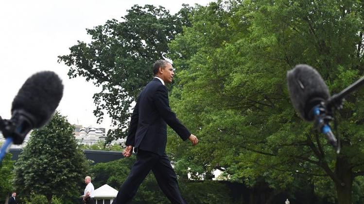 US President Barack Obama walks to board Marine One on the South Lawn of the White House in Washington, May 28, 2014