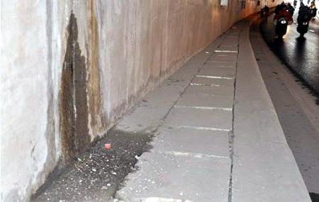 Hanoi tunnel develops cracks