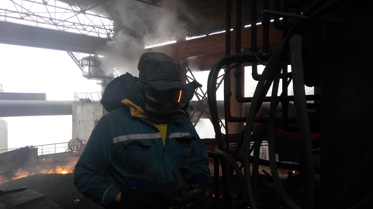 A worker of a steel plant in Vietnam
