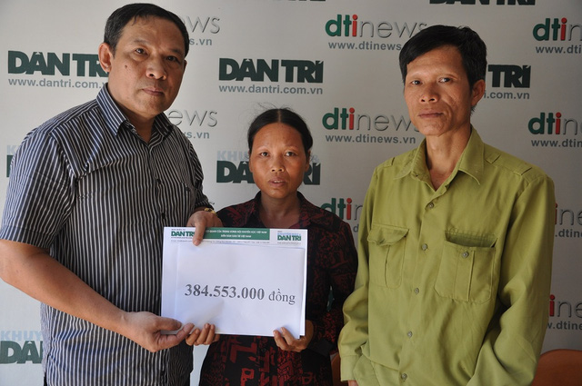 VND385m donated to help ill teenage boy
